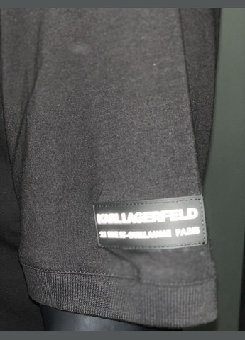 Чорна футболка поло з коротким рукавом Karl Lagerfeld