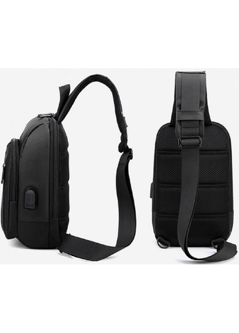 Мужская сумка-слинг черная Confident (360894058)