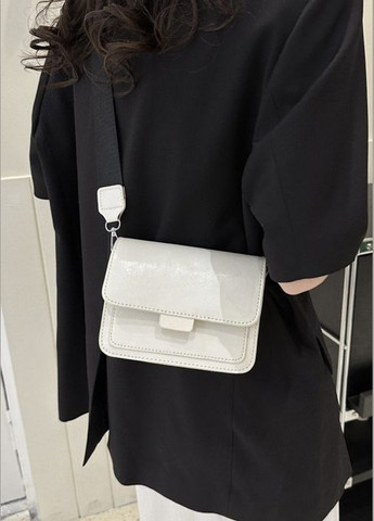 Женская классическая сумка 6006 кросс-боди через плечо на тонком ремешке белая No Brand (296008249)