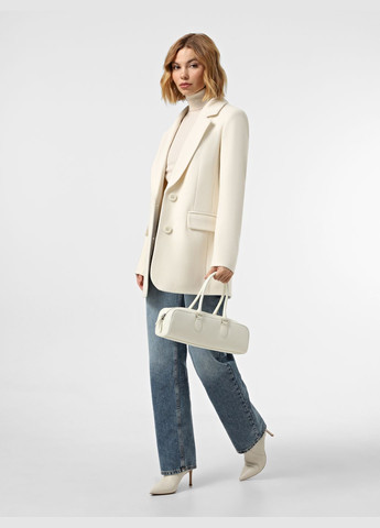 Белое Повседневный, Классическое, Кэжуал полупальто демисезонное бежевое 1951wt однобортное DANNA однотонное