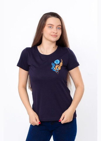 Синя літня футболка жіноча "україна" з коротким рукавом Носи своє