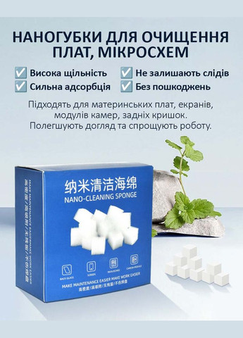 Наногубки TELIJIA TE-P3 для очищення плат, мікросхем / 10мм / комплект 500шт. Amaoe (326806585)