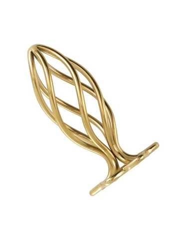 Анальна пробка SEVANDA Hollow Spiral Golden Metal Anal Plug sizeLOCKINK 19267 Lockink (392055482)