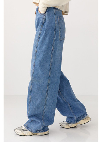 Сині широкі джинси Baggy - синій колір Lurex - (364967881)