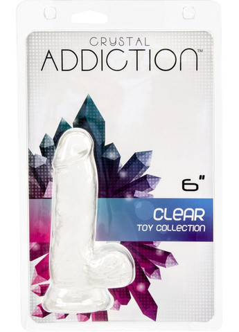 Фаллоимитатор на присоске Clear Dildo with Balls 6″, виброшар в подарок - CherryLove ADDICTION (332209899)