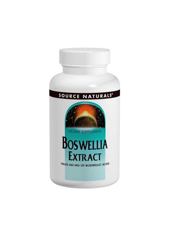 Екстракт босвелії, Boswellia Extract,, 100 таблеток Source Naturals (364312573)