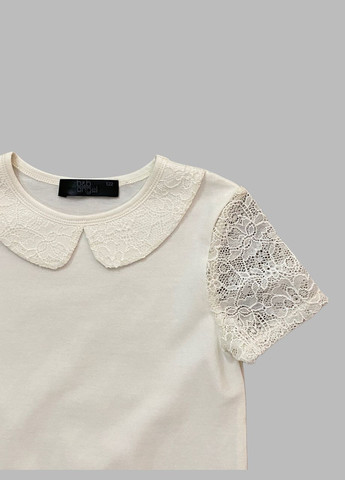 Школьная футболка для девочки молочная Baby Angel (358706909)