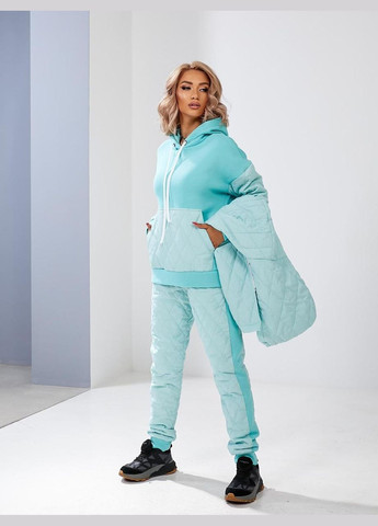 Женский костюм ТРОИЦА Бирюзовый No Brand (370217994)