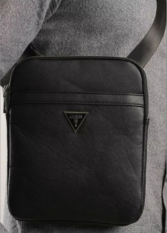 Чоловіча сумка месенджер Guess чорна No Brand (303928628)