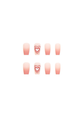 Накладные ногти с клеем Розовый 24 шт (A9957) Nails (308864079)