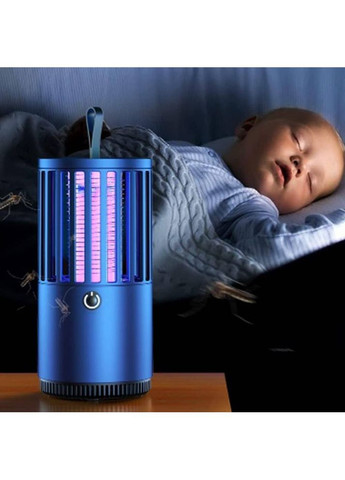 Портативная москитная лампа ловушка с электрическим током от комаров MQ уничтожитель насекомых мух мошек москитов Blue No Brand (360531897)