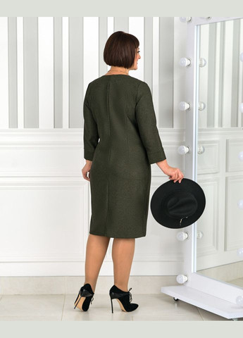 Оливковое платье 14242-2 Alenka Plus
