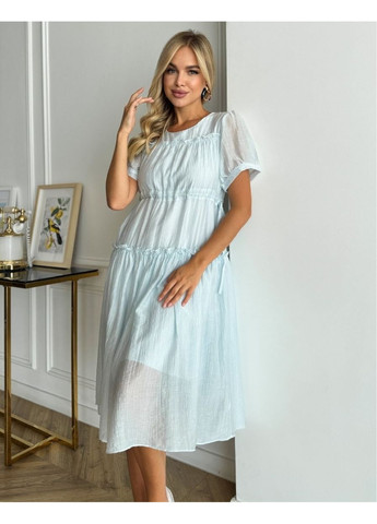 Блакитна сукня з органзи блакитна 111743 No Brand