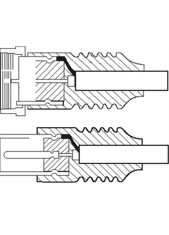 Кабель антенний RF:F Coaxial M/M (тато/тато) 5.0m 75 Ohm 2xShield D=5mm 70dB Goobay (369646504)