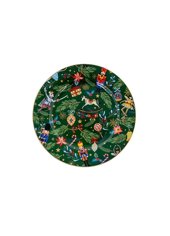 Набір з 6 фарфорових тарілок "Green Christmas" 19 см (922-071) Lefard (381390843)