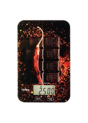 Весы кухонные стеклянные до 5 кг. RSK14-P pepper Rotex (324768842)