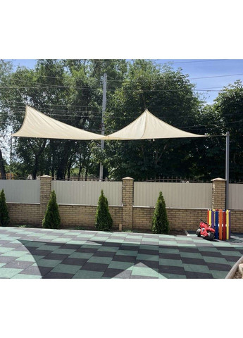 Тент навіс затінюючий прямокутний 3х6м сітка (Молочний) No Brand (332634800)