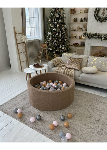 Сухий басейн з кульками з хутра Тедді (100х40 см) JoyfulKids (370665078)