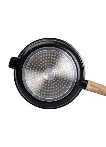 Алюминиевая сковорода с керамическим антипригарным покрытием 2 л Ø 24 см черная HP-4-457B (A-033122) MGC (342759096)