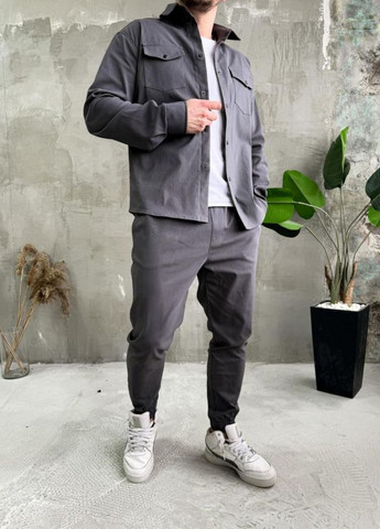 Серый демисезонный костюм No Brand