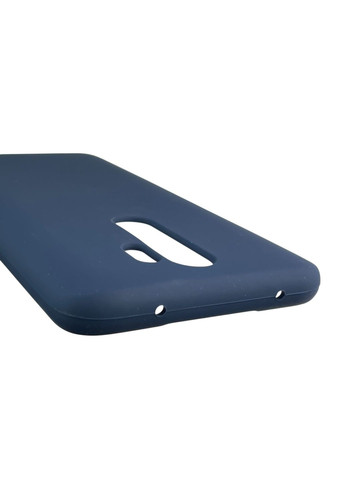 Чехол для Redmi Note 8 Pro силиконовый с микрофиброй нескользящий на сяоми редми нот 8 про темно-синий Xiaomi (366386381)