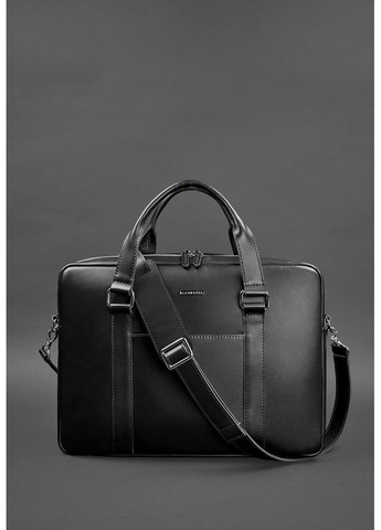 Шкіряна сумка для ноутбука і документів чорна BlankNote (348359407)