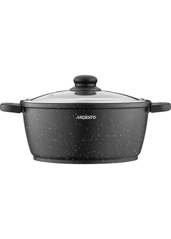 Кастрюля Gemini Anzio стеклянная крышка 24 см 4,4 л черная (m484663) Ardesto Gemini Anzio скляна кришка 24 см 4,4 л чорна (366561509)