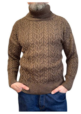 Коричневый зимний свитер шерстяной Berta Lucci