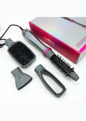 Професійний стайлер для укладання волосся 4в1 V-408 700 Вт, Функціональний професійний фен VGR (364665476)