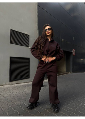 Жіночий теплий костюм із затяжками No Brand (362209256)