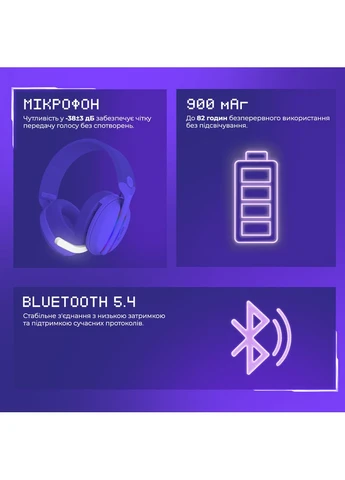 Навушники ігрові Glimmer Bluetooth/Wireless Black Proove (360415336)