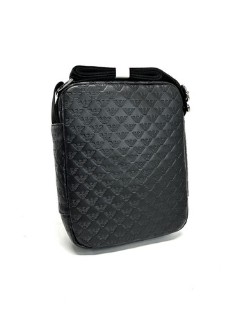 Чоловіча сумка з єко-шкіри PU1106-3 чорна 24х20х5 No Brand (372744621)