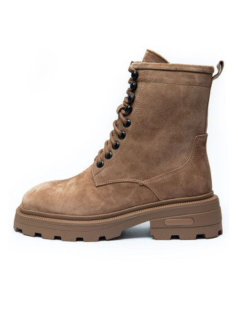 Зимние ботинки 00792 бежевые Brocoli из натуральной замши