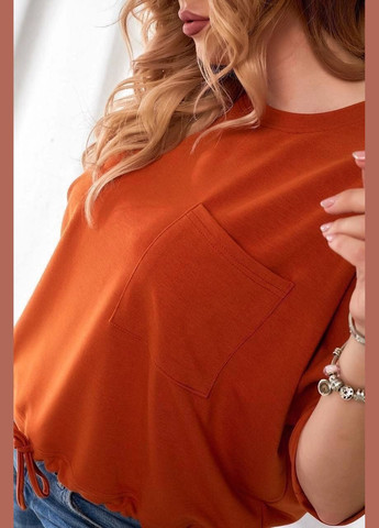 Цегляний світшот жіночий однотонний Style Point однотонний без декору (347149428)