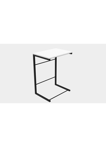 Столик приставной Терри 650x440x330 Черный металл ДСП Белое 16 мм (FRD-104648) Ferrum-decor (365445003)
