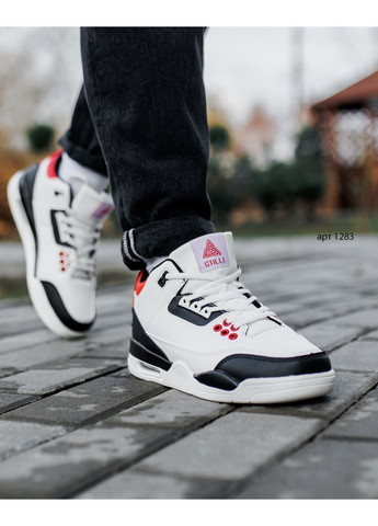 Белые зимние кроссовки 13 winter white red black Stilli Jordan