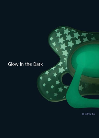 Пустушка силіконова Natural Night, симетрична, 20+ міс. () Difrax GL803 (335029999)