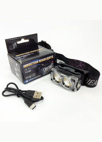 Налобный фонарь для автолюбителей YY-19F-2XPE(white)+2COB(yellow), Фонарик светодиодный RQ-167 на голову Bailong (351485989)