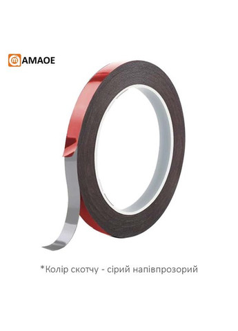 Скотч двосторонній DST023 клейка стрічка тонка на PE основі 10м / товщина 0.23мм / ширина 4мм Amaoe (319169520)