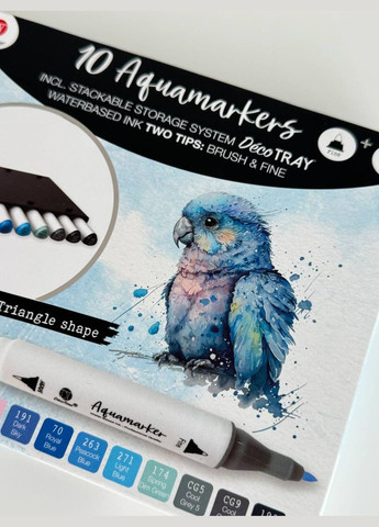 Фломастери акварельні двосторонні DECO Time 10 шт No Brand (300448410)