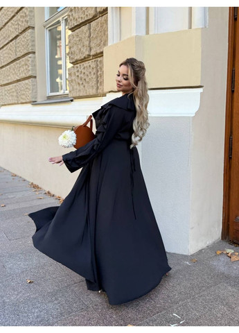 Черное праздничный, вечернее платье Україна однотонное