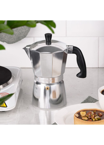 Гейзерная кофеварка алюминиевая 150 мл на 3 чашки AR0803AG Gemini Cremona Ardesto (364195580)