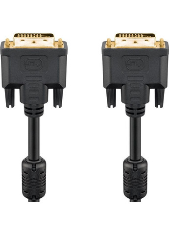 Кабель монітора сигнальний DVI M/M (тато/тато) 10.0m 24+1 D=8.0mm Ferrite 2xS Gold Сu Goobay (369646492)