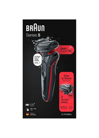 Електробритва Series 5 51-R1000s Black/Red (81770263) Braun (306732267)