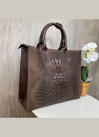 Жіноча сумка з рептилійним принтом і знімним плечовим ременем бордова (sku_817КО) No Brand (330575547)