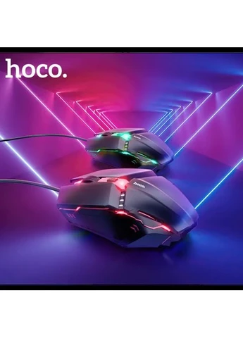 Проводная клавиатура с мышью GM18 RU/ENG раскладка с подсветкой Чёрная MDR Hoco (385866766)