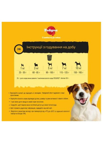 Сухой корм для собак для малых пород с говядиной и овощами 12 кг (5998749120910) Pedigree для малих порід з яловичиною та овочами 12 кг (370015908)