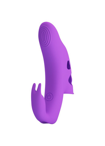 Вібратор-насадка на палець Yenna фіолетовий, 9.5 х 2 см Pretty Love (372511128)