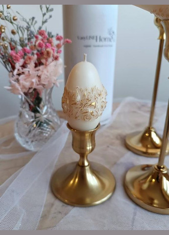 Набір ароматичних великодніх свічок 3 шт горлиця, яйце, троянда, 100% соєвий віск Hand Made (317292725)