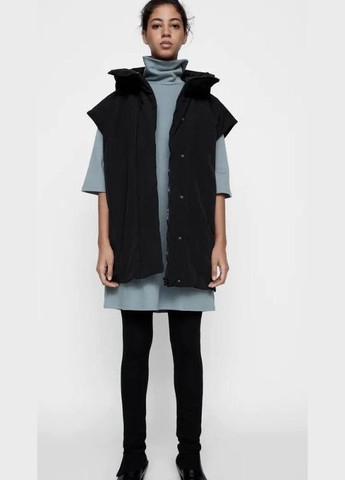 Голубое базовое платье платье гольф трикотаж оверсайз свободный крой Zara